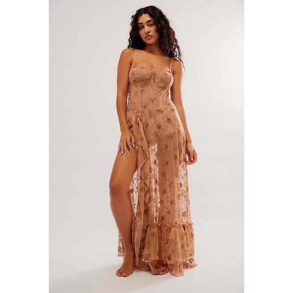 Free People Want To Know You Embellished Maxi $198 - Picture 1 of 6